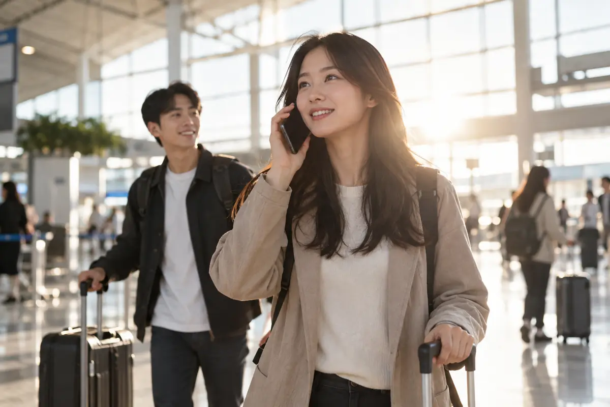 순천 공항 이동: 수하물을 찾은 뒤 만날 장소를 확인하는 준비 과정