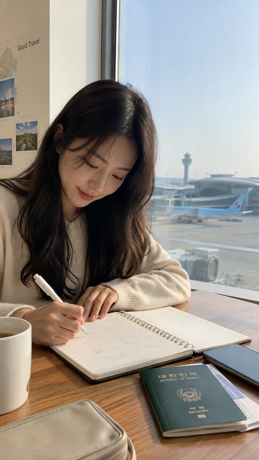 일정표에 날짜를 표시하는 손
