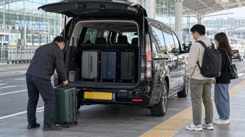 공항 이동·차량 선택 안내 이미지
